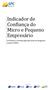 Indicador de Confiança do Micro e Pequeno Empresário. SPC Brasil e Confederação Nacional dos Dirigentes Lojistas (CNDL)