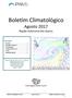 Boletim Climatológico Agosto 2017 Região Autónoma dos Açores