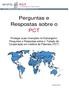 Perguntas e Respostas sobre o PCT