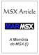A Memória do MSX (I)