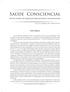 Saúde Consciencial. Revista Científica da Organização Internacional de Consciencioterapia. Editorial. Ano 2, N. 2, Setembro / 2013 ISSN