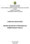 CURSO DE CAPACITAÇÃO NOÇÕES EM GESTÃO E PROCESSOS DA ADMINISTRAÇÃO PÚBLICA