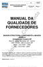 MANUAL DA QUALIDADE DE FORNECEDORES