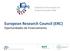 European Research Council (ERC) Oportunidades de Financiamento