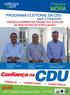 PROGRAMA ELEITORAL DA CDU. para a Freguesia PESSOAS DIFERENTES, PROJECTOS COMUNS AO ENCONTRO DA POPULAÇÃO!