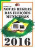 CONHEÇA AS NOVAS REGRAS DAS ELEIÇÕES MUNICIPAIS