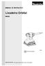 MANUAL DE INSTRUÇÕES. Lixadeira Orbital M9200 DUPLA ISOLAÇÃO. IMPORTANTE: Leia este manual antes de usar a ferramenta.