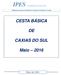 IPES CESTA BÁSICA CAXIAS DO SUL. Maio de Cesta Básica de Caxias do Sul. Publicação mensal do Instituto de Pesquisas Econômicas e Sociais