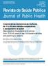 Revista de Saúde Pública. Journal of Public Health