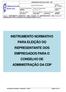 INSTRUMENTO NORMATIVO PARA ELEIÇÃO DO REPRESENTANTE DOS EMPREGADOS PARA O CONSELHO DE ADMINISTRAÇÃO DA CDP