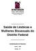 Saúde de Lésbicas e Mulheres Bissexuais do Distrito Federal