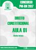 Aula 01 Cronu s concursos Direito constitucional - José Elivelto DIREITO CONSTITUCIONAL AULA 01. Elivelto Batista.