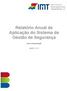 Relatório Anual de Aplicação do Sistema de Gestão de Segurança