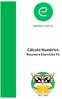 Cálculo Numérico. Resumo e Exercícios P2