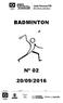 BADMINTON Nº 02 20/09/2016