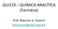 QUI219 QUÍMICA ANALÍTICA (Farmácia) Prof. Mauricio X. Coutrim