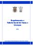Regulamento e Tabela Geral de Taxas e Licenças