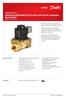 Catálogo técnico Válvulas solenoides de 2/2 vias com servo-operação para vapor Tipo EV225B