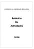 COMISSÃO DA LIBERDADE RELIGIOSA. Relatório De Actividades
