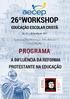 26ºWORKSHOP EDUCAÇÃO ESCOLAR CRISTÃ