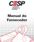 Manual do Fornecedor MANUAL