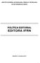 INSTITUTO FEDERAL DE EDUCAÇÃO, CIÊNCIA E TECNOLOGIA DO RIO GRANDE DO NORTE EDITORA IFRN