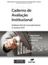 Caderno de Avaliação Institucional