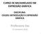 CURSO DE BACHARELADO EM EXPRESSÃO GRÁFICA DISCIPLINA: CEG201-INTRODUÇÃO À EXPRESSÃO GRÁFICA