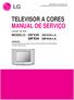 TELEVISOR A CORES MANUAL DE SERVIÇO