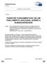 PARECER FUNDAMENTADO DE UM PARLAMENTO NACIONAL SOBRE A SUBSIDIARIEDADE