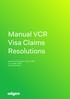 Manual VCR Visa Claims Resolutions