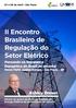 II Encontro Brasileiro de Regulação do Setor Elétrico