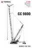 CC t capacity Crawler Crane Datasheet metric CC 9800