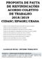 PROPOSTA DE PAUTA DE REIVINDICAÇÕES ACORDO COLETIVO DE TRABALHO 2018/2019 CIDASC/EPAGRI/CEASA