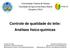 Controle de qualidade do leite: Análises físico-químicas