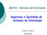 SSC531 - Sistemas de Informação Segurança e Qualidade de Sistemas de Informação