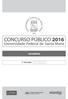 CONCURSO PÚBLICO 2016