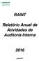 RAINT. Relatório Anual de Atividades de Auditoria Interna. janeiro/2017