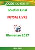 Boletim Final FUTSAL LIVRE