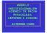 MODELO INSTITUCIONAL DA AGÊNCIA DE BACIA PIRACICABA, CAPIVARI E JUNDIAÍ ALTERNATIVAS