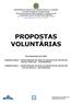 PROPOSTAS VOLUNTÁRIAS