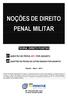 NOÇÕES DE DIREITO PENAL MILITAR