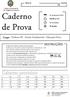 Caderno de Prova INSTRUÇÕES. Professor III Ensino Fundamental Educação Física. Cargo: