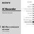 IC Recorder ICD-P530F. Manual de instruções. Começar. Operações básicas. Os vários modos de reprodução. Reprodução/Eliminação.