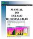 Versão MANUAL DO ESTALO THERMAL LOAD