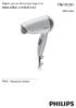 Hairdryer.  Register your product and get support at HP8100/04. PT-BR Manual do Usuário