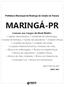 Prefeitura Municipal de Maringá do Estado do Paraná MARINGÁ-PR. Comum aos Cargos de Nível Médio: