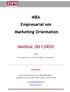 MBA Empresarial em Marketing Orientation MANUAL DO CURSO