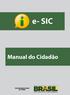 e- SIC Manual do Cidadão