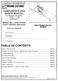 TABLE OF CONTENTS COMPONENTS AND REPAIR MANUAL. MODEL McL-12HB ZIPPER EARTH BORING MACHINE. For Machine Serial No. 12HB And Higher